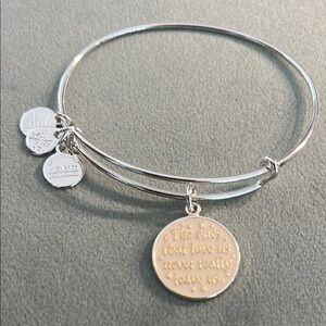 Alex and Ani Silver and Gold Charm Bangle